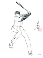 高橋洋一による大谷翔平のイラスト。