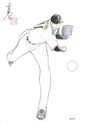 高橋洋一による大谷翔平のイラスト。