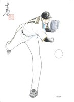 高橋洋一による大谷翔平のイラスト。