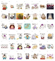 LINEスタンプ「ねこねこ日本史公式スタンプ」より。