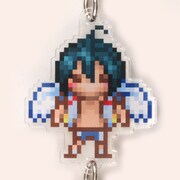 「『弱虫ペダル」真波山岳ドットde繋がるバースデー・アクキー＆缶バッジセット』のアクリルキーホルダー。