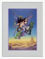 版画「悟空と神龍」