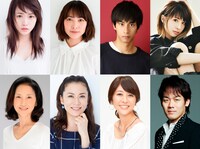 左上から時計回りに川栄李奈、谷村美月、市川知宏、綾野ましろ、森崎博之、白石美帆、鈴木砂羽、中村久美