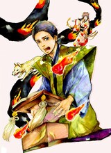 北駒生による新連載「火色の文楽」カット。(c)北駒生/NSP 2017