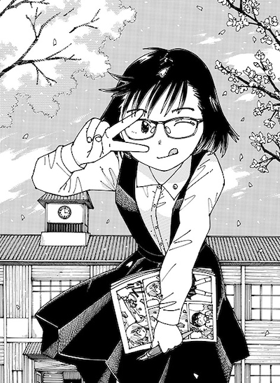 「大蜘蛛ちゃんフラッシュ・バック」の予告カット。(c)植芝理一／講談社