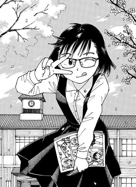 「大蜘蛛ちゃんフラッシュ・バック」の予告カット。(c)植芝理一／講談社