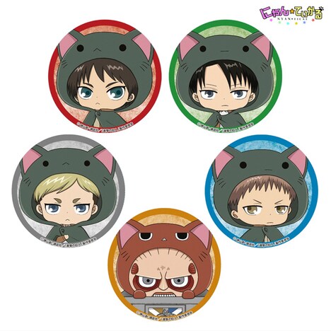 「にゃんてぃかるパール紙缶バッジ」