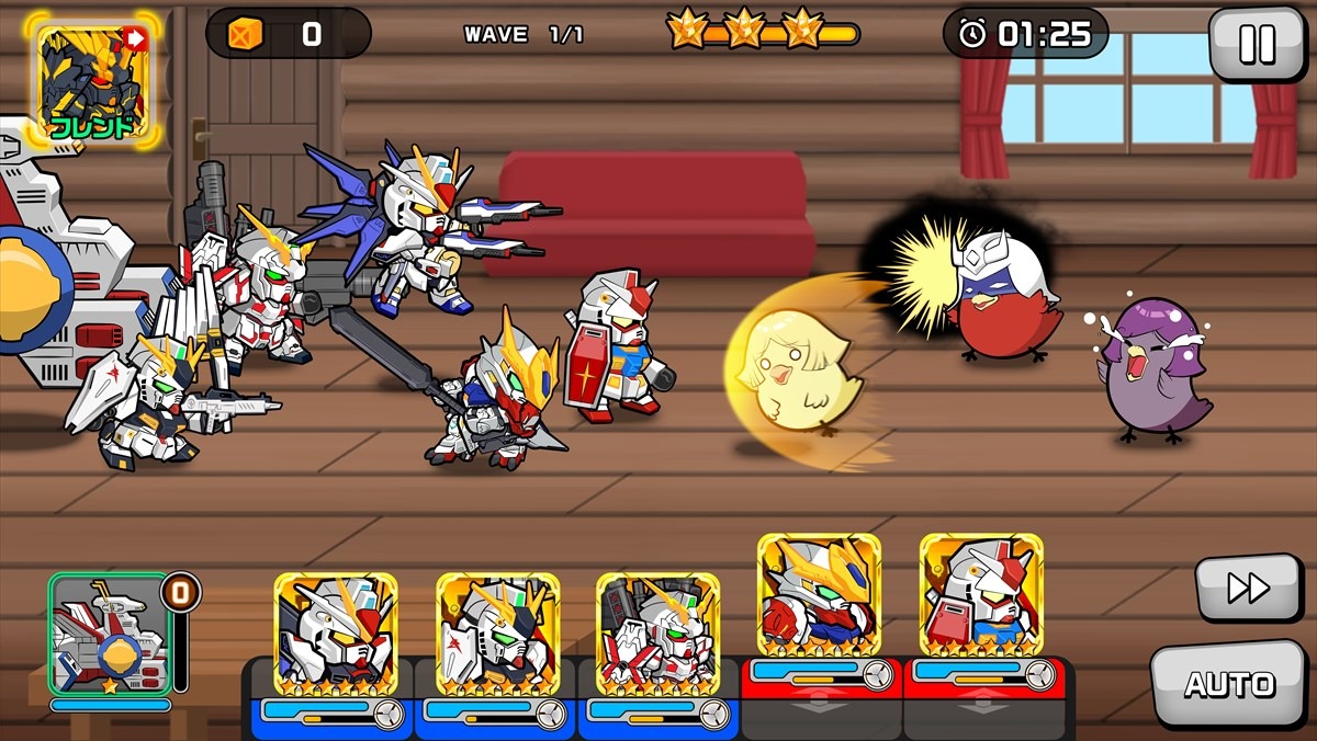 「LINE: ガンダム ウォーズ」プレイ画面イメージ