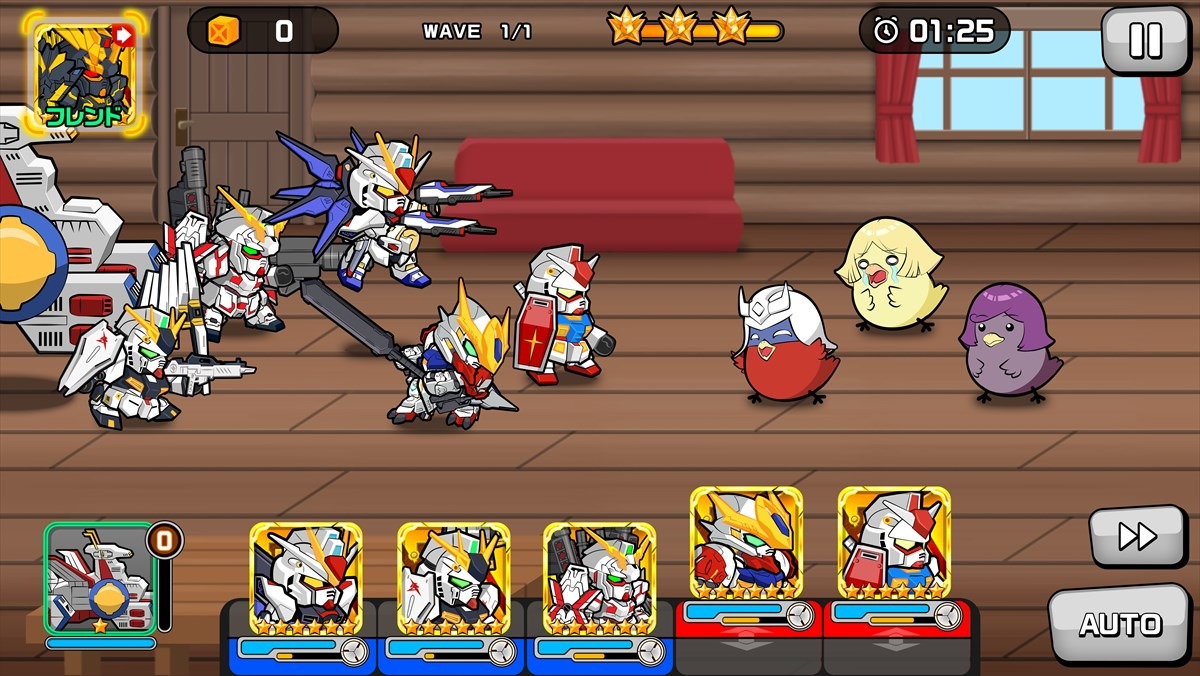 「LINE: ガンダム ウォーズ」プレイ画面イメージ