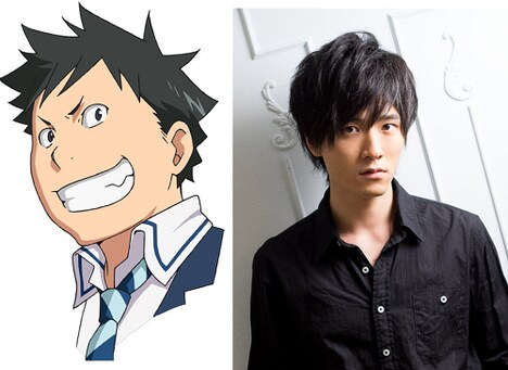 井上大将と、声を演じる畠中祐。