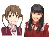 笹島迅子と、声を演じる松田颯水。