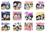 LINEスタンプ「うる星やつら×よしもと女芸人」より。