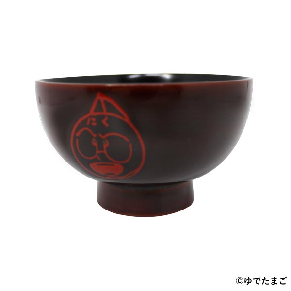 川連漆器「ミートくん椀」表面