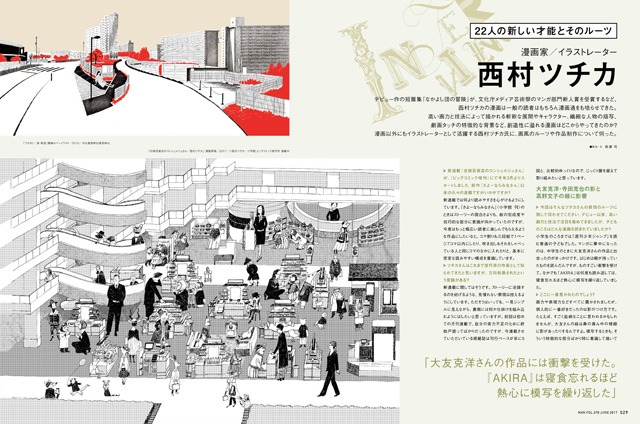 特集「マンガ、アニメ、イラスト 新世代の才能は何を見て絵を描きはじめたのか？」より。