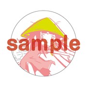 缶バッジのサンプル。