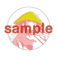 缶バッジのサンプル。