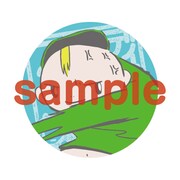 缶バッジのサンプル。