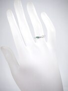 エレンをモチーフにしたシルバーリングの着用例。