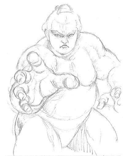 「稀勢の里物語（仮）」ラフ画