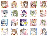 LINEスタンプ「神風怪盗ジャンヌ」より。(c)ARINA TANEMURA/SHUEISHA