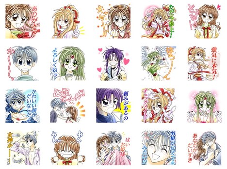 LINEスタンプ「神風怪盗ジャンヌ」より。(c)ARINA TANEMURA/SHUEISHA