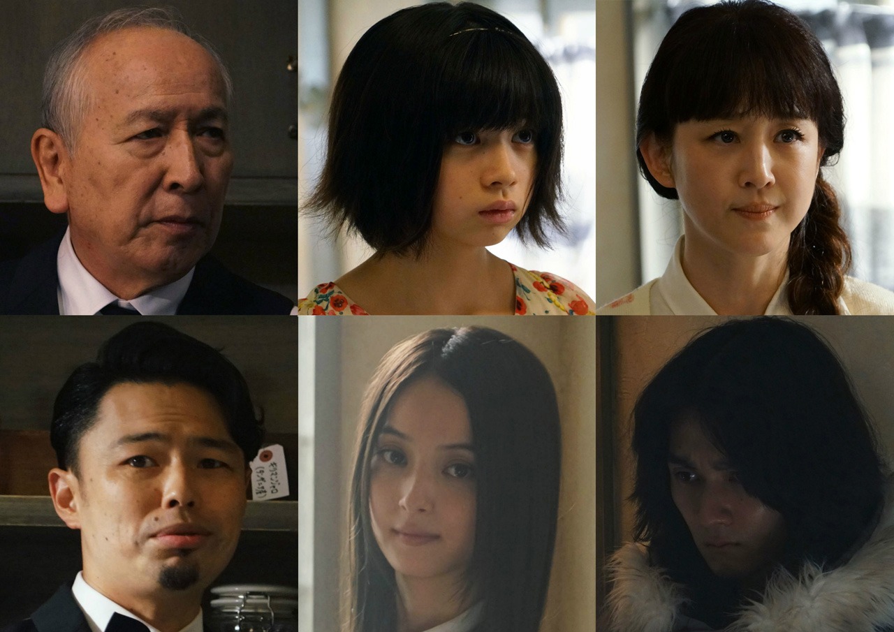 上段左から時計回りに村井國夫扮する芳村功善、桜田ひより扮する笛口雛実、相田翔子扮する笛口リョーコ、柳俊太郎扮する四方蓮示、佐々木希扮する入見カヤ、浜野謙太扮する古間円児。(c)2017「東京喰種」製作委員会 (c)石田スイ／集英社