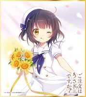 「ご注文はうさぎですか?? 色紙ガム チマメ隊Ver.」に付属す色紙る全7種の1枚。