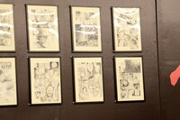 会場に展示された「無限の住人」の原画。