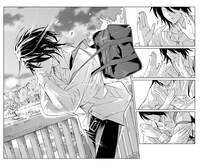 「高倉くんには難しい」より、蚊をうまく潰せずにカッコいいポーズになってしまう高倉くん。