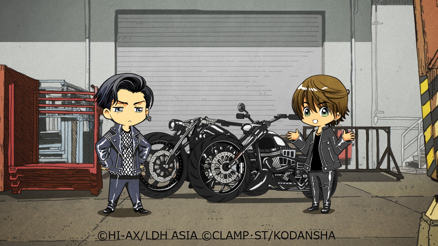 CLAMP「HiGH&LOW g-sword」のフラッシュアニメ。