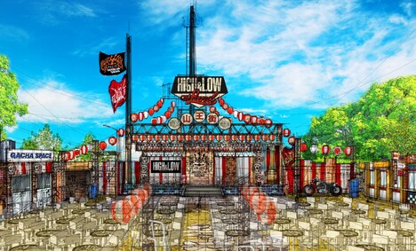 「HiGH＆LOW THE LAND」飲食物販エリアイメージ。