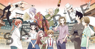 久米田康治描き下ろしによる上下巻収納BOXのイラスト。