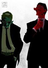 「天狗と河童」 (c)久正人