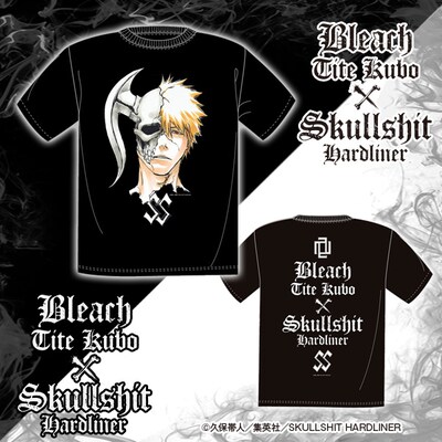 「BLEACH TITE KUBO × SKULLSHIT HARDLINER Collaboration T-shirt」