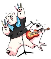 「恋するシロクマ」のころもが「ジーン 6（ろっく） フェスティバル」のため描き下ろしたイラスト。