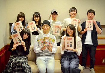 前列左より喜多村英梨、浅沼晋太郎、長久友紀。後列左より竹達彩奈、小倉唯、豊永利行、赤羽根健治、白石稔。