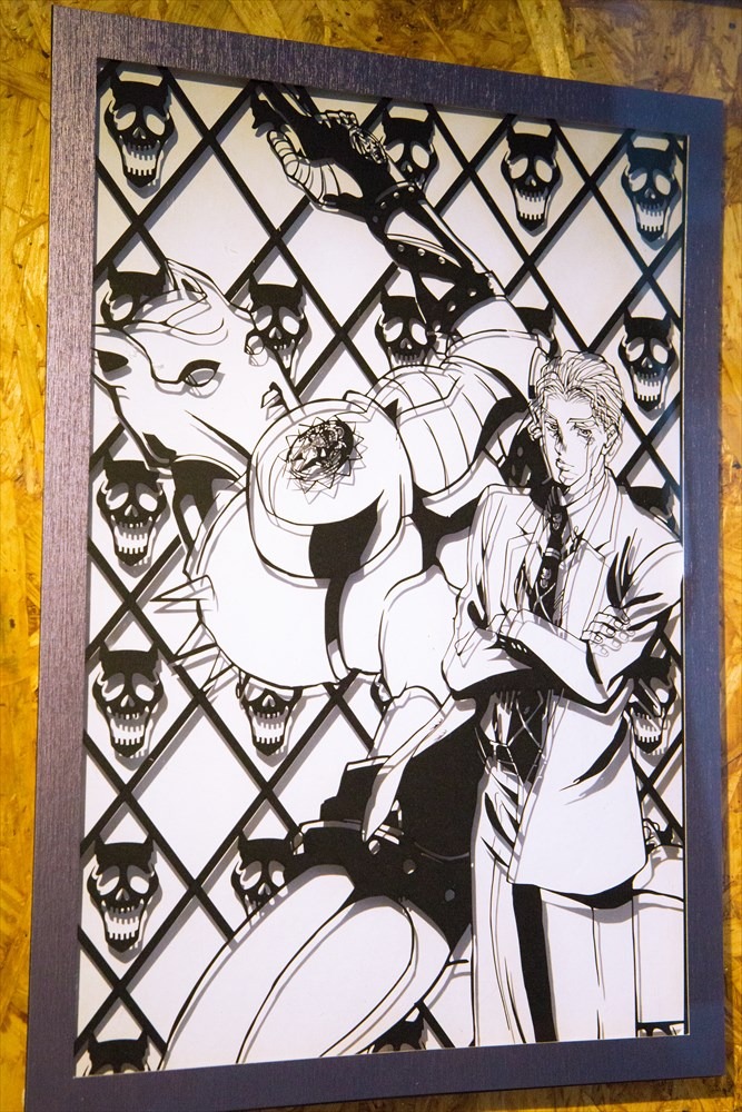 「吉良吉影」の切り絵。