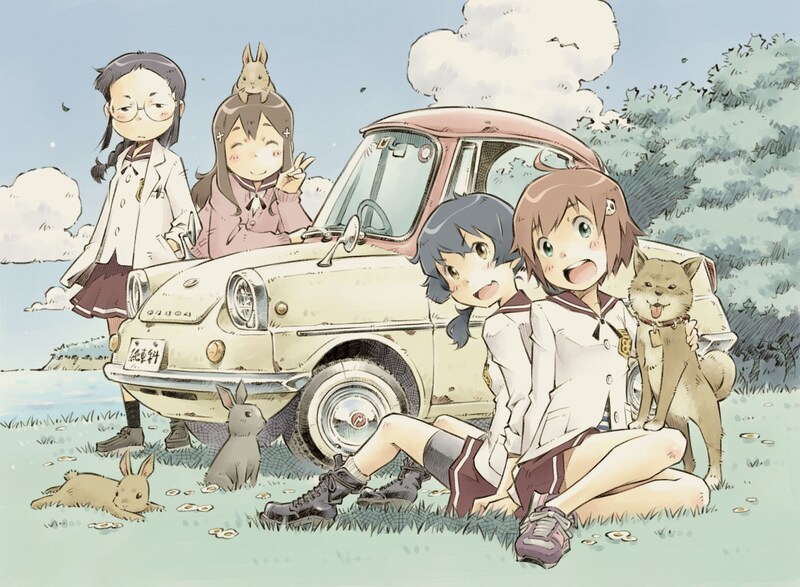 「ぜっしゃか‐私立四ツ輪女子学院絶滅危惧車学科‐」キービジュアル