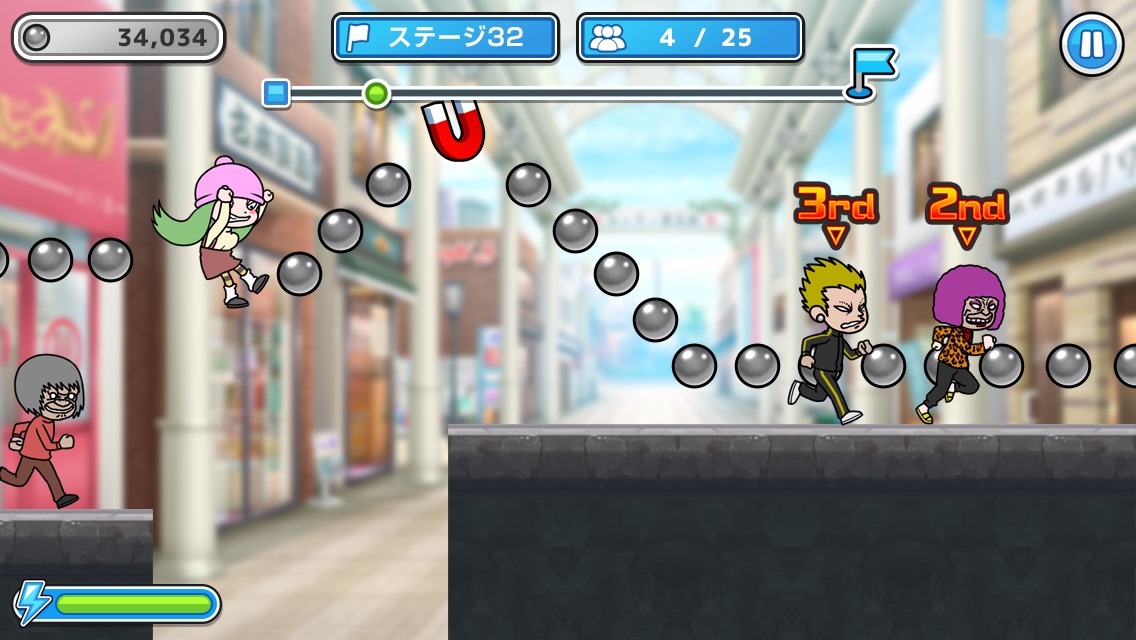 「ぎゃんぷりん -爆連デスロード-」のゲーム画面。(c)PITTITE