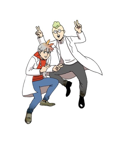 「佐保くん＆ハカセのドキドキ実験室」のカラーカット。(c)dollly/集英社