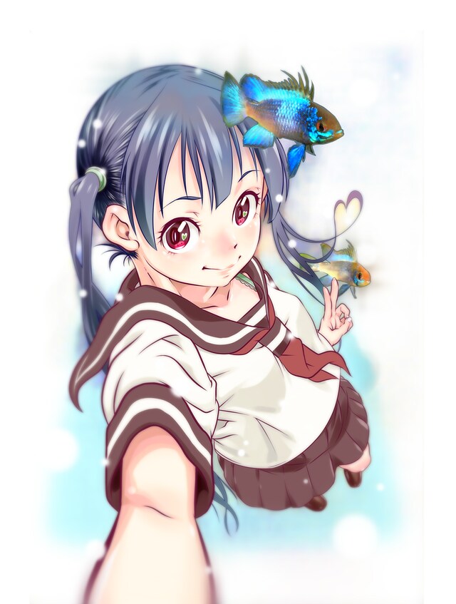 「ミズハコセカイ」のカラーカット。