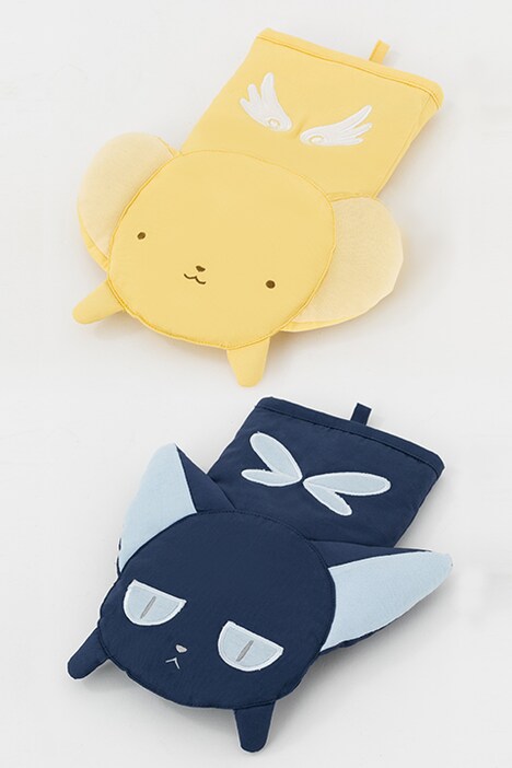 ケルベロスとスピネル・サンがモチーフのミトンセット。