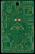 「攻殻機動隊」タチコマを基板の配線パターンにデザインしたICカードケース