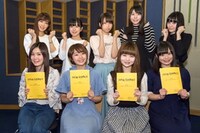 上段左から、八神コウ役の日笠陽子、遠山りん役の茅野愛衣、桜ねね役の朝日奈丸佳、阿波根うみこ役の森永千才、葉月しずく役の喜多村英梨。下段左から篠田はじめ役の戸田めぐみ、涼風青葉役の高田憂希、滝本ひふみ役の山口愛、飯島ゆん役の竹尾歩美。