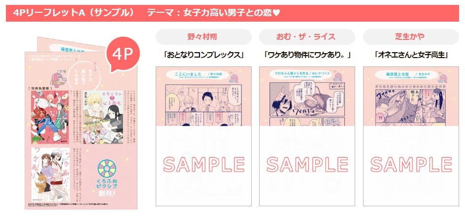 リーフレットA「テーマ：女子力高い系男子との恋」