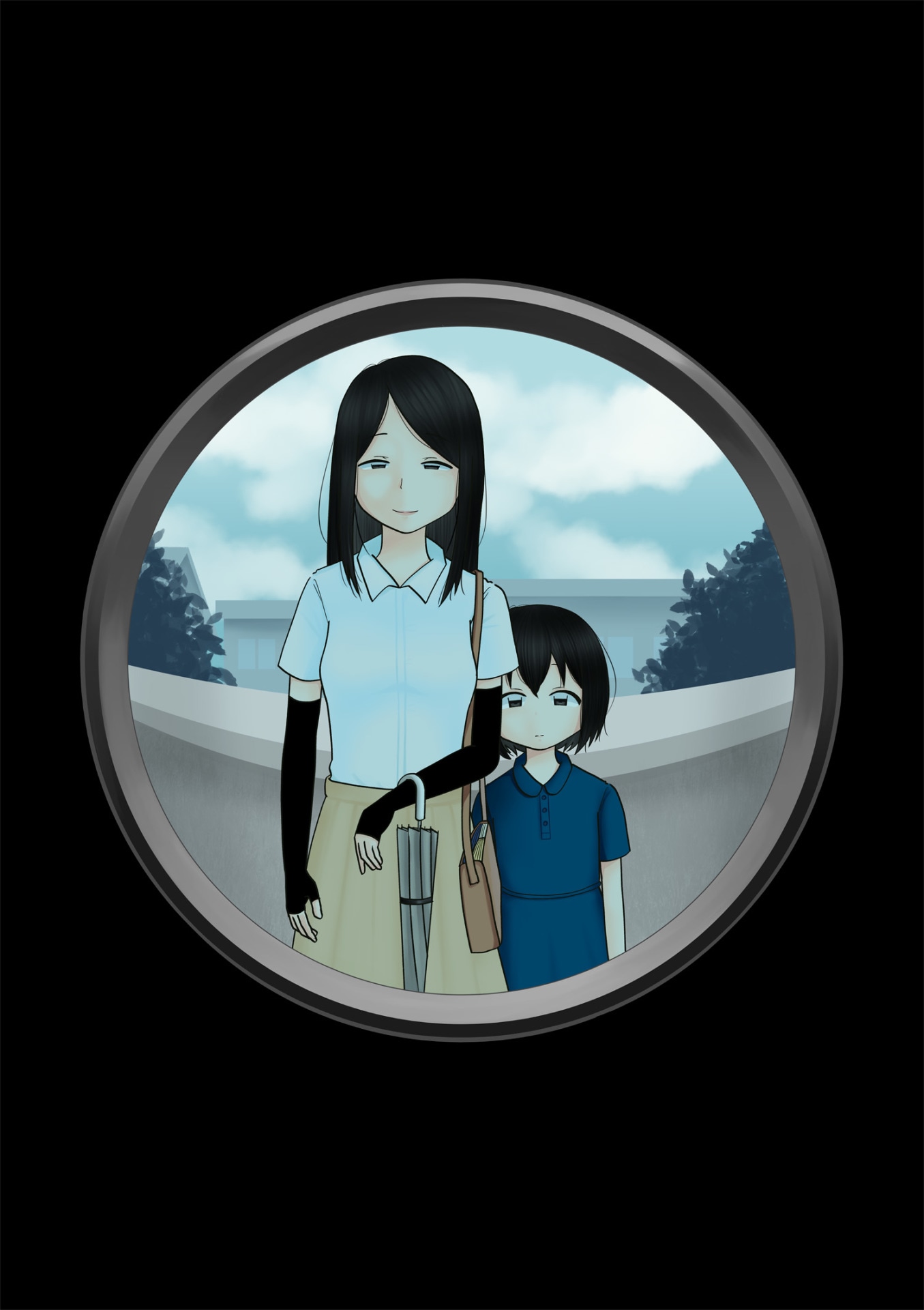 「よく宗教勧誘に来る人の家に生まれた子の話」扉イラスト。