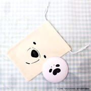 シロクマさんのポーチと、アザラシ君のミラーのセット。