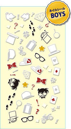 男性キャラクターのセットに付属するネイルシール。