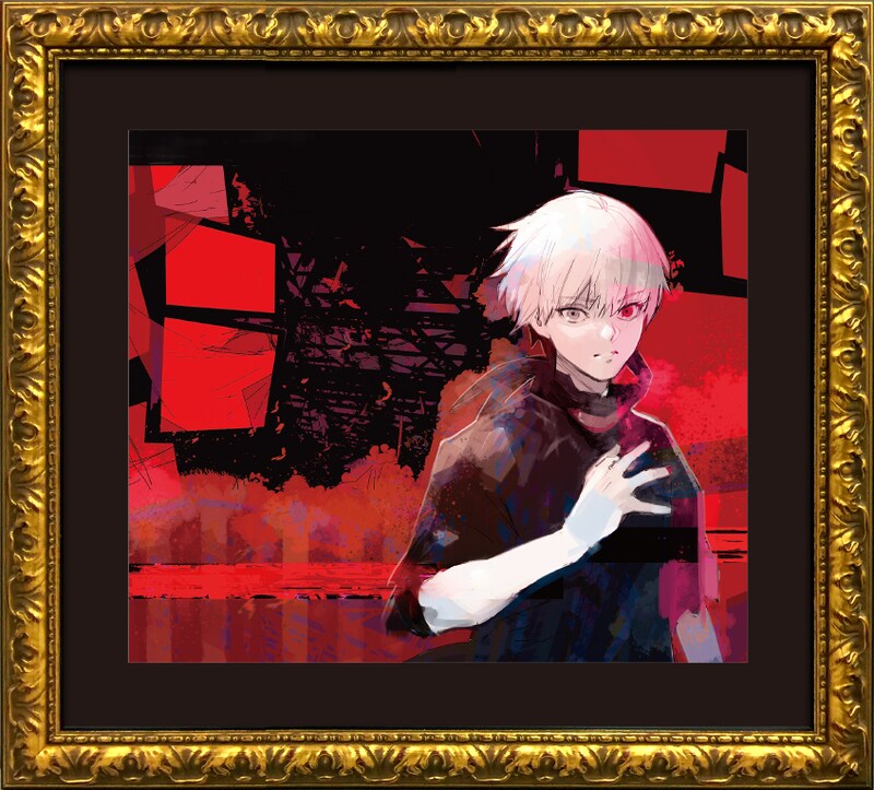 「『東京喰種』Twitter画展」で展示される「原作画」。