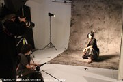 ビジュアル撮影中の様子。鷲尾修斗演じる筧十蔵。